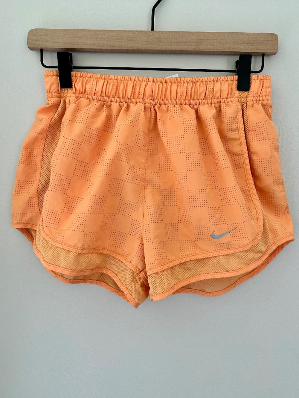 Nike Orange Perforated Running Shorts SZ Small